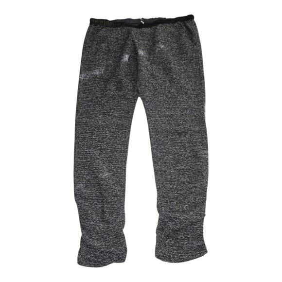 Free People Metallic Knit Jogger Gray Gold Milo Elastic Waist Pull On Size Small - Picture 1 of 8